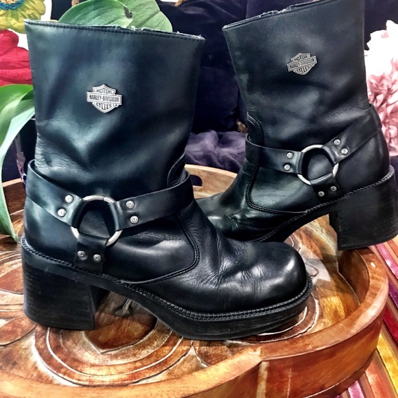 harley davidson platform boots